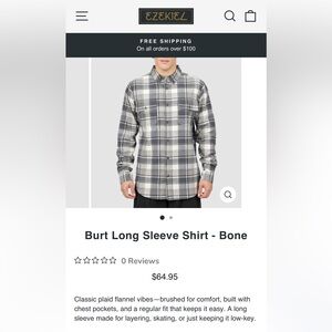 Ezekiel Men's Bone Plaid Button Down Shirt